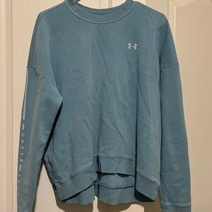 light blue under armor sweatshirt